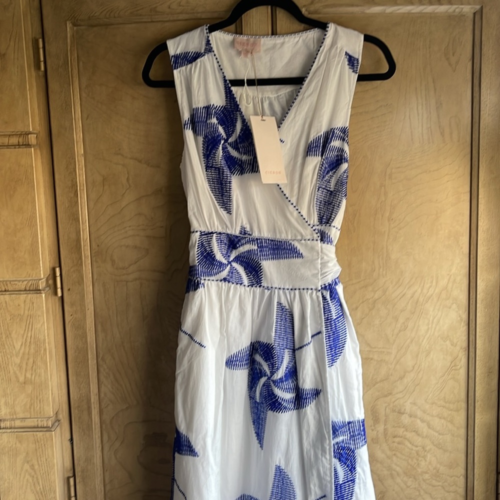 CIEBON🔥 Kaiden Embroidered Tie Belt Maxi Wrap Dress - Picture 4 of 13